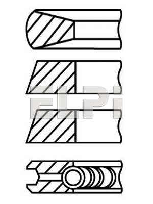 Set segmenti piston LP182 2230 STD ELPI